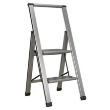 Image of Sealey Aluminium Prof Folding Step Ladder 2-Step 150kg Capacity APSL2