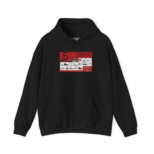 HOODY Tee to match Air Jordan Retro 5 Black Metallic Reimagined. HOODIE RED - Picture 12 of 26