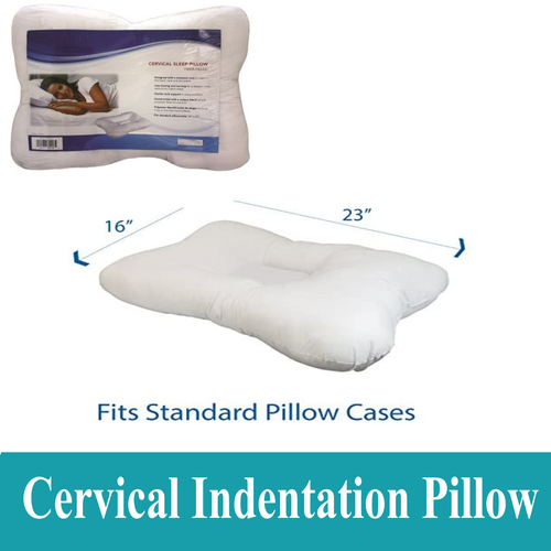 Fiber Filled Cervical Indentation Sleep Pillow, 23" x 16.1 x 4.7, Remedy Snoring - Picture 2 of 2