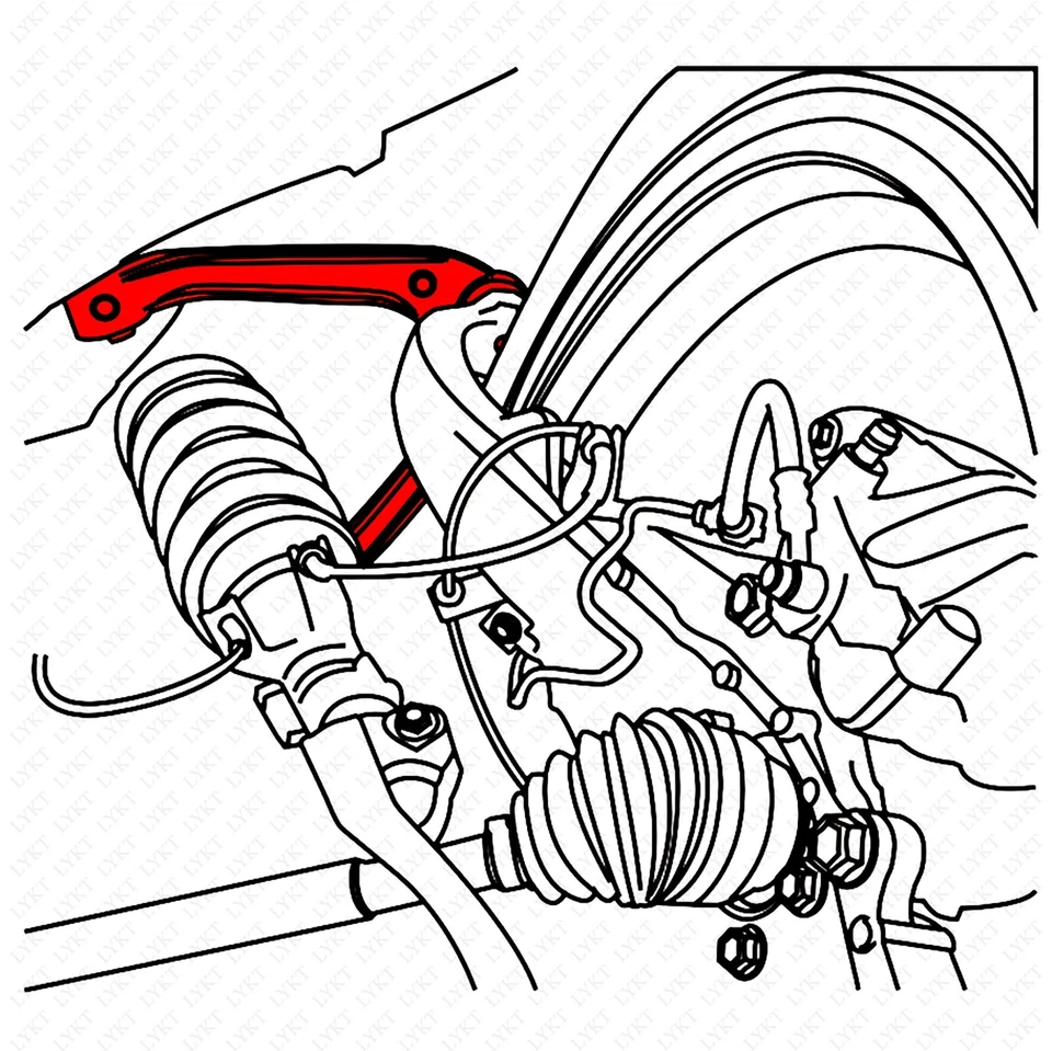 LYKT 2pcs Front Adjustable Camber Arm Kit For Lexus RC 16-17 GS 13-18 IS 21-25 - Image 2 of 4