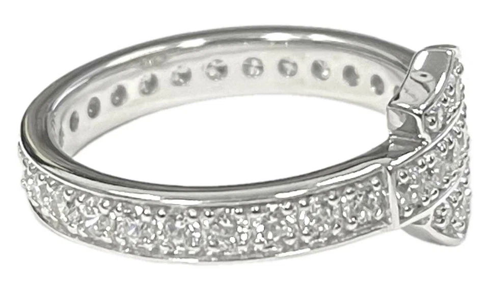 Harley-Davidson Women's Ring, Silver Bling Bar & Shield Band, Silver HDR0159 - Image 2 of 4