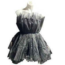 Fashion Nova Black Tulle Tube Mini Dress XS NWT