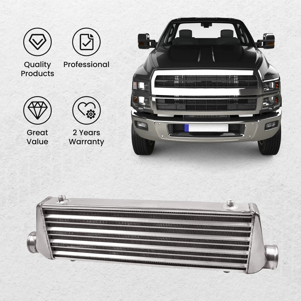 Intercoolers de aluminio de montaje frontal turbo universal 27"" X 7"" X 2,5"" tubo y aleta Foto 3 de 4