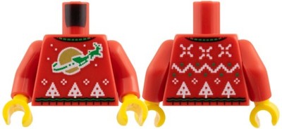 LEGO  Part 973pb6362c01 - Torso Knit Fair Isle Holiday Sweater