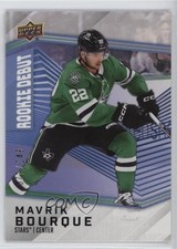2024-25 Upper Deck UD Rookie Debut Blue 77/249 Mavrik Bourque #13 3d2