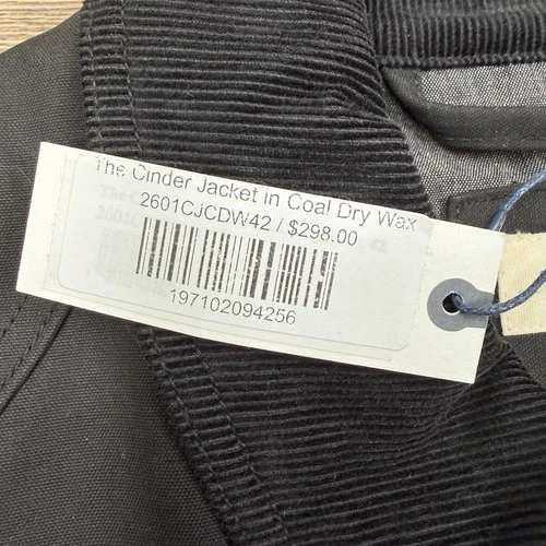 Taylor Stitch Mens 42 LARGE Cinder Jacket Coal Dry Wax Cotton Canvas Utility NWT image 5