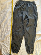 Vintage Nike Windbreaker Track Pants Joggers Black Ankle Zip 90s UltralightLarge