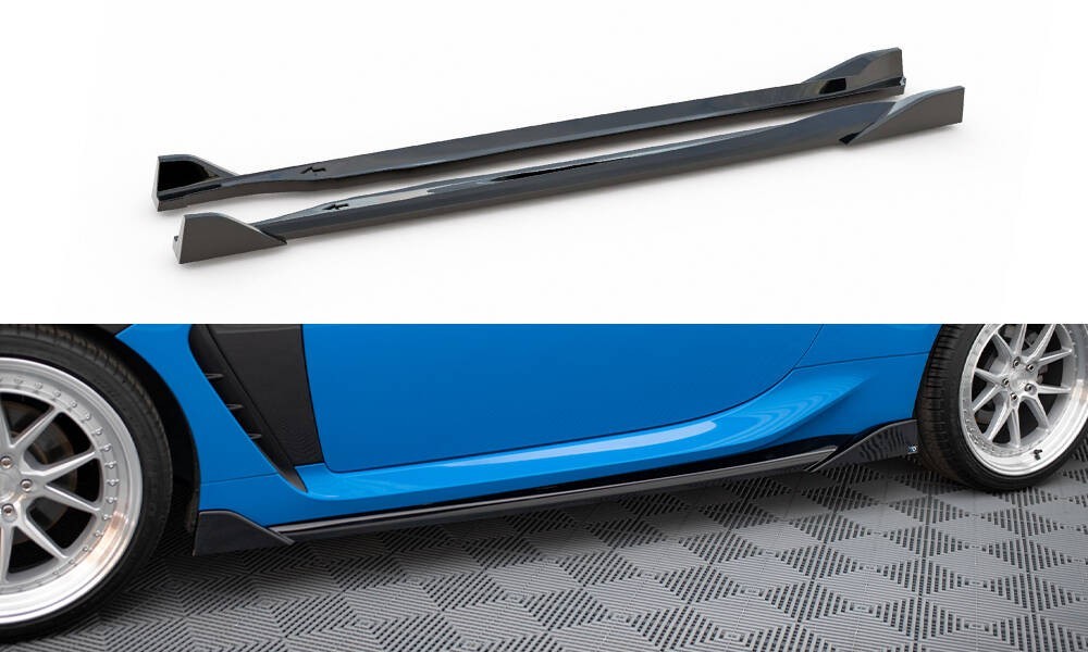 Rajouts bas de caisse Subaru BRZ Mk2 Maxton V.3, jupe latérale sport ABS