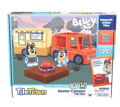 Tile Town Bluey Heeler Camper Tile Set New Sealed