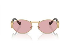 Versace Unisex Sunglasses VE2264 100284 56mm Matte Gold - Light Violet Lens -NEW