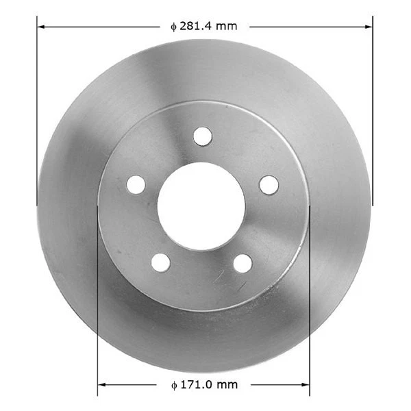 For Lincoln Town Car 91-94 Bendix Global Premium Plain Vented Front Brake Rotor Foto 3 de 4