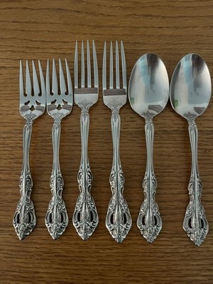 Oneida Michelangelo Heirloom Stainless 2 each fork, salad fork, oval/soup spoon