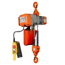 Electric Chain Hoist 1 Ton 2200 lb 220V 1 Speed 20 ft. G80 Chain H2 Duty