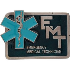 EMT Emergency Medical Technician Paramedic 1 Responder Rescue Medic Belt Buckle