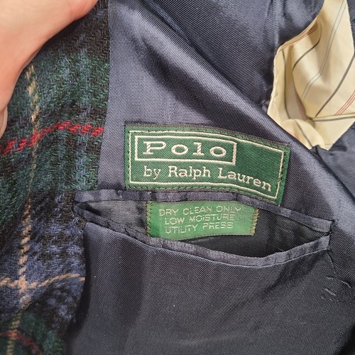 Vintage 90s 80s Polo Ralph Lauren Boys Plaid USA Union Made Blazer Jacket Sz 5 - Picture 8 of 16