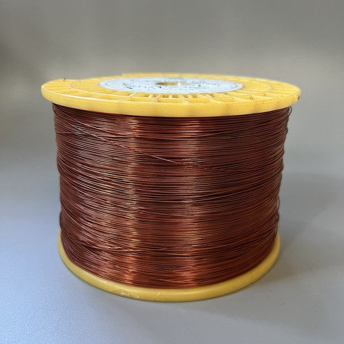 Vtg MWS 24 Quad ML Enameled Copper Magnet Wire Spool NEMA MW16-C Clear