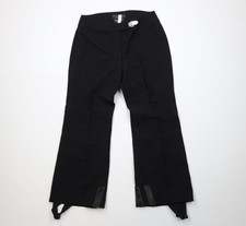 Vintage 70s Womens 14 Short Wool Blend Knit Stirrup Ski Pants Black West Germany