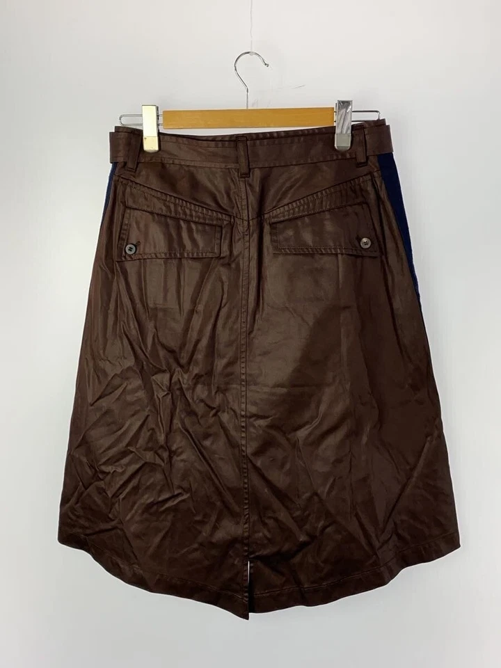 Falda Con Línea Lateral/Cinturón/2 Vías/Falda/3/Poliéster/Marrón/IM73FG533 - Imagen 2 de 4