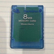 Sony PlayStation 2 Memory Card 8MB MagicGate Blue Console-Specific