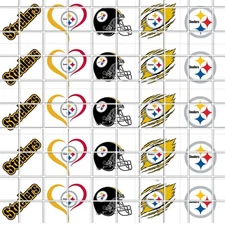 Steelers Football Waterslide Nail Art Decals Set Of 50  Instructions & Bonus JH