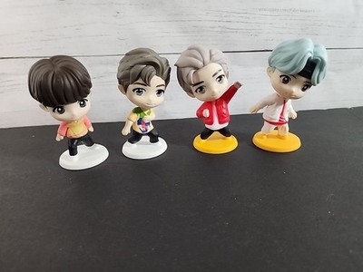 BTS TINY TAN SET OF 4 FIGURES PEOPLE K POP COLLECTIBLE MCDONALDS ENCORE EDITION