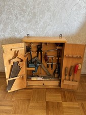 Vintage Werkzeugschrank aus Holz (50er/ 60er Jahre)