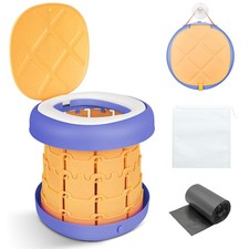 Portable Toilet Camping Retractable Potty Adjustable Height Camp Potty for Ad...
