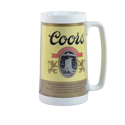Vintage Coors  Beer Thermo-Serv Insulated Plastic Mug 6-3/8'' Barware E200-5
