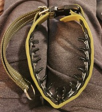 No Pull Martingale Dog Collar Training Walking Heavy Duty Nylon Buckle L Green