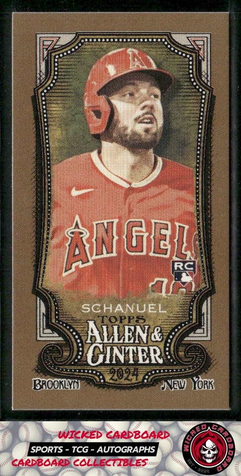 Nolan Schanuel 2024 Topps Allen & Ginter Mini Gold Border #88 Los Angeles Angels