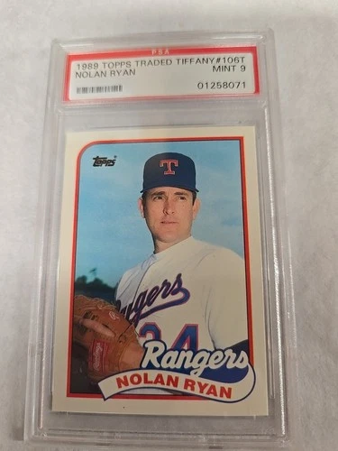 1989 Topps Traded TIFFANY NOLAN RYAN #106T PSA 9 Mint HOF Texas Rangers