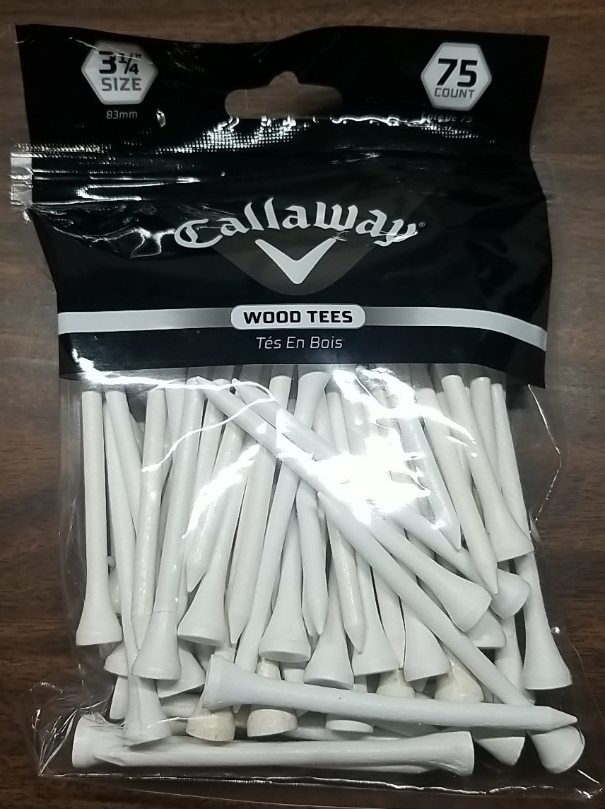 Tees 75 Pack White Wood 3 1/4" Tees New Sealed - Fast Shipping