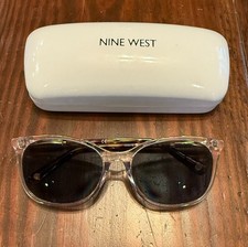 Nine West NW641S 265 sunglasses clear brown frames Only 56-17-140 w/ Case