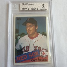 1985 Topps #181 Roger Clemens RC Graded Beckett 8 Nm-MT