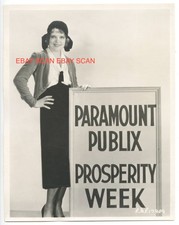 Clara Bow Rare Vintage Linen Back Paramount Publicity Photo