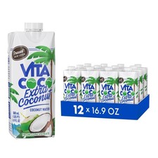 Extra Coconut Coconut Water, Pressed Coconut, 16.9 fl oz Pack of 12 