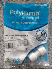 Polyplumb 15mm Enhanced Coupler Straight Connector PB015EW