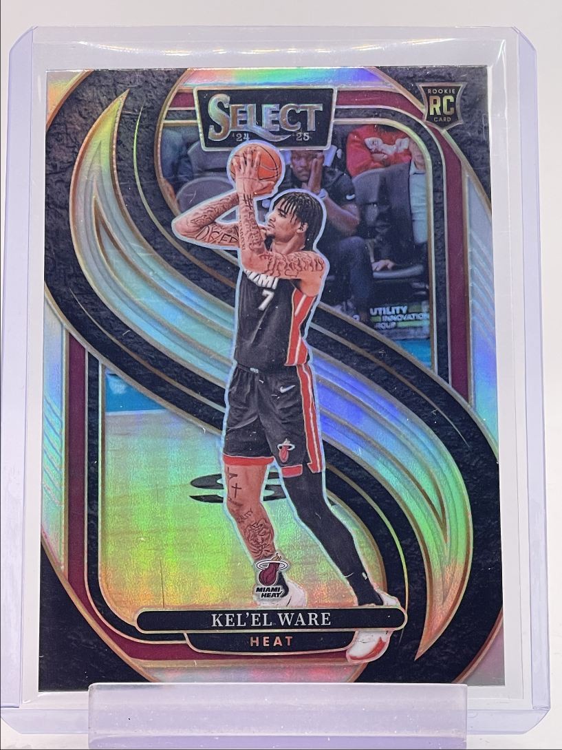 KEL'EL WARE 2024-25 SELECT PREMIER LEVEL ROOKIE SILVER PRIZM HEAT RC Q6284