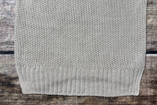 J Crew Sweater Women XXS Linen Open Knit Crochet Pullover Beige Oversized - Picture 6 of 10