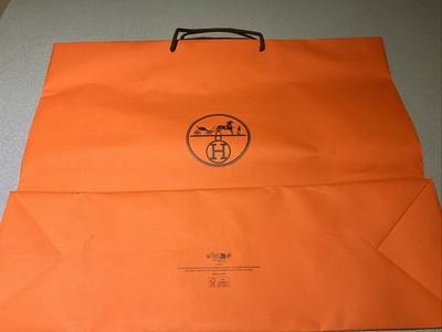 Authentic Hermes Shopping Gift  Bag  XXL  23.5X 19.2X7.5 FREE SH