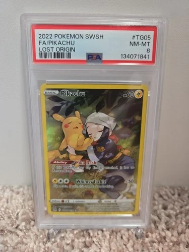 PSA 8 Pikachu Full Art #TG05  Lost Origin