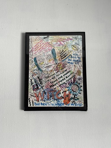 Original Chaotic Unique Illustrative Drawing Poetic Decor Witchy Weird Art - Picture 4 of 11