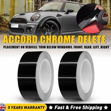 10M Gloss Black De-Chrome Vinyl Tape For MINI One Cooper S JCW R56 F56 Beltline