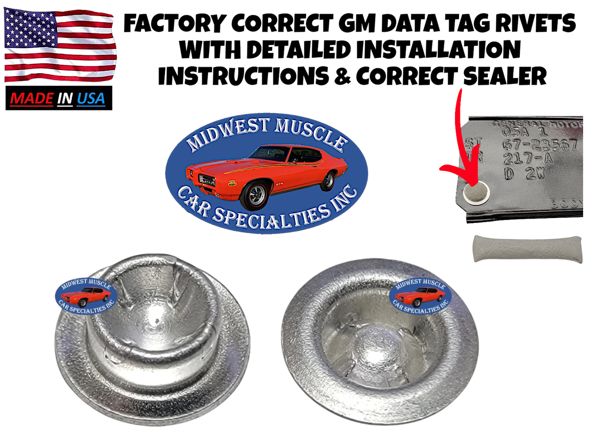 GM Chevy Pontiac Oldsmobile Factory Correct Firewall Cowl Data