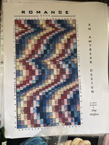 Un diseño de ámbar patrón de punta de aguja romance Amy Wolfson 2004 - Imagen 2 de 4