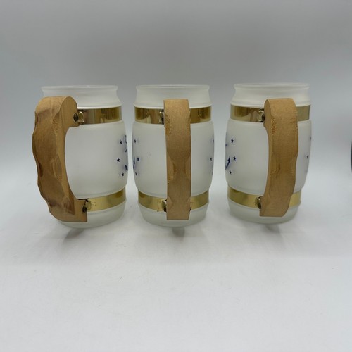 Juego de 6 tazas esmeriladas con anclaje náutico Siesta Ware con asas de madera - Imagen 6 de 16