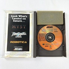 NBA Jam T.E. for Sega Saturn - CIB Complete in Box + Reg Card EXCELLENT DISC