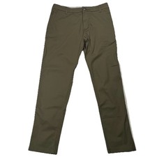 Birddogs Stretch Khakis Pants Mens 32x30 Slim Hunter Green Lined Chino Casual