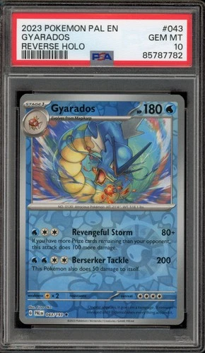 Pokemon Gyarados Paldea Evolved Reverse Holo Rare #043 PSA 10 Gem Mint