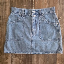 Jordache Jeans Authentic Vintage Lightwash Jean Skirt size 9/10